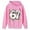 C-Pink, variant on 67 Print Crewneck Sweatshirt, Casual Long Sleeve Pullover for Everyday Comfort, Soft Jogger Top for Boys and Girls,Pink 160