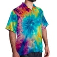 thumbnail image 2 of tie dye27 Men's Hawaiian Printed Short Sleeve Button Down Casual Beach Shirt's, Unisex, 2 of 6