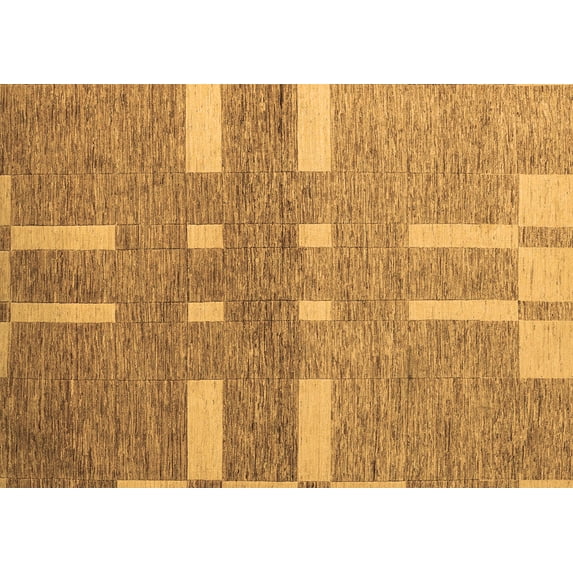 Ahgly Company Indoor Rectangle Abstract Brown Modern Area Rugs, 3' x 5'