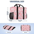 thumbnail image 3 of Cute Rabbit Face and Strawberry Reusable Grocery Bags with Handle Side Pocket Waterproof Shopping Portable Tote, 3 of 8