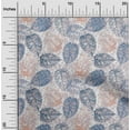 thumbnail image 2 of oneOone Viscose Jersey Dusty Blue Fabric Leaves Sewing Material Print Fabric By The Yard 60 Inch Wide, 2 of 7