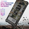 thumbnail image 3 of CCSmall Camouflage Case for Google Pixel 8 with Metal Kickstand, Camo Phone Cover Built-in 360° Rotate Ring Stand Case for Google Pixel 8 MC Dark Blue, 3 of 8