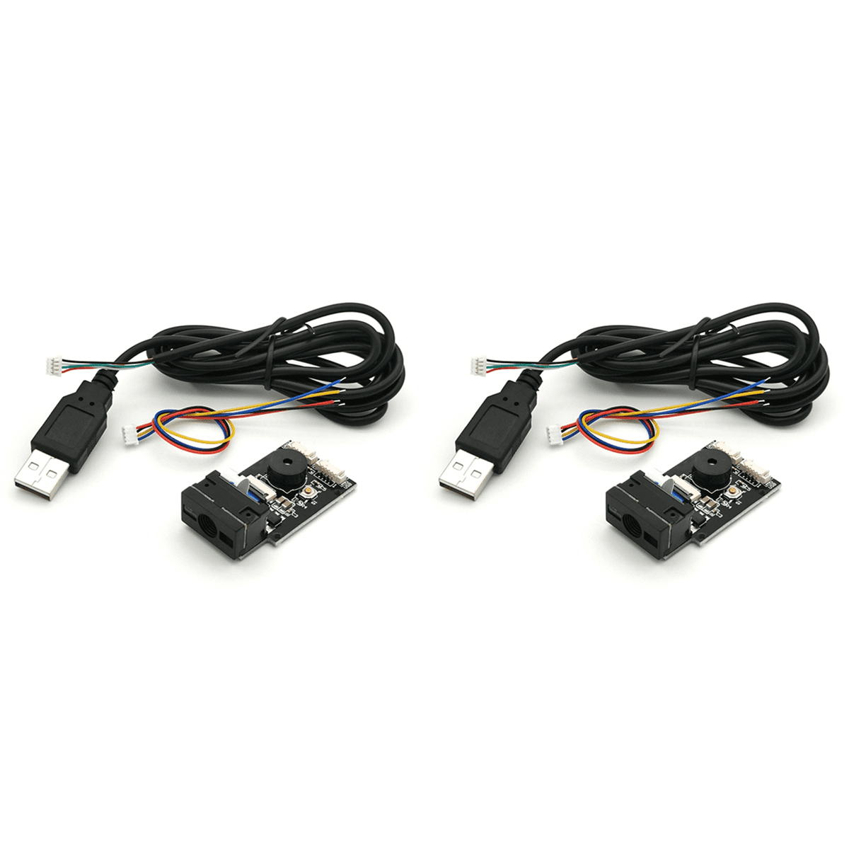 2X GM65 USB Wired Barcode Scanner 1D 2D Bar Code Reader QR Code Reader Module CMOS Buzzer for Reminding with Cable UART
