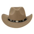 thumbnail image 3 of sususu Cowboy Hat for Men Western Wide Brim Hat with Metallic Accents – Adjustable Cotton-Blend for Daily Wear,Outdoor,Travel Khaki, 3 of 7