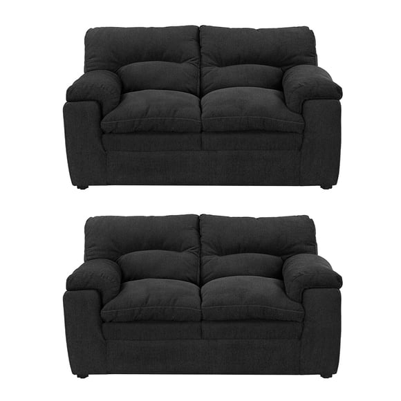 Sala 2-2 Cosmo ( 2 Piezas Love Seat ) Negro para Sala