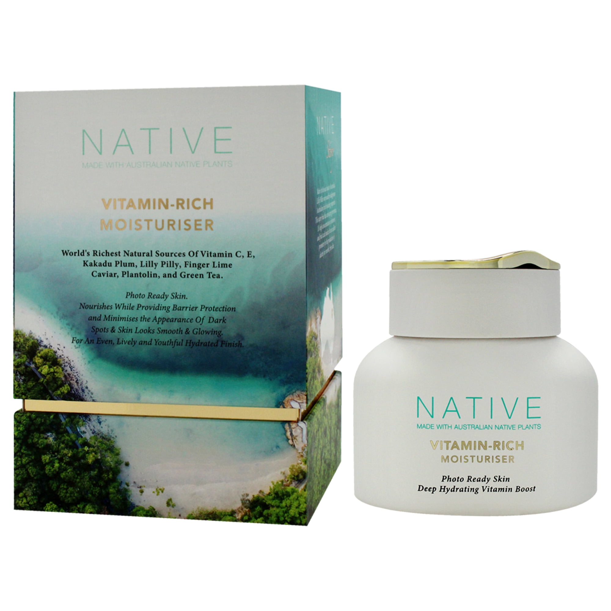 Klara Cosmetics Native Vitamin Rich Moisturiser, Face Moisturizer, 1.69 oz