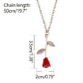 thumbnail image 5 of Odeerbi Dainty Necklace for Women Charm Rose Flower Pendant Necklace Neck Chain Charm Jewelry Valentine's Day Gift Gold, 5 of 5
