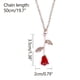 thumbnail image 5 of Censtreet Rose Flower Pendant Necklace 18K Gold Plated Silver Rose Jewelry Gift for Women Girl, 5 of 7