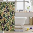 thumbnail image 3 of Manfei Farmhouse Camo Gamepad Shower Curtain 72Wx72L, Old Fashion Gaming Shower Curtain 72Wx72L, Olive Drab, 3 of 5