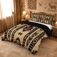 thumbnail image 2 of meiyoeat Vintage Aztec Geometric Duvet Cover King For Boys,Rustic Boho Style King Bedding For Kids,Black Reversible,3-Piece(No Comforter), 2 of 6
