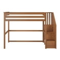 thumbnail image 4 of Classic Twin High Loft (ladder on end) + Staircase, Pecan, 4 of 12