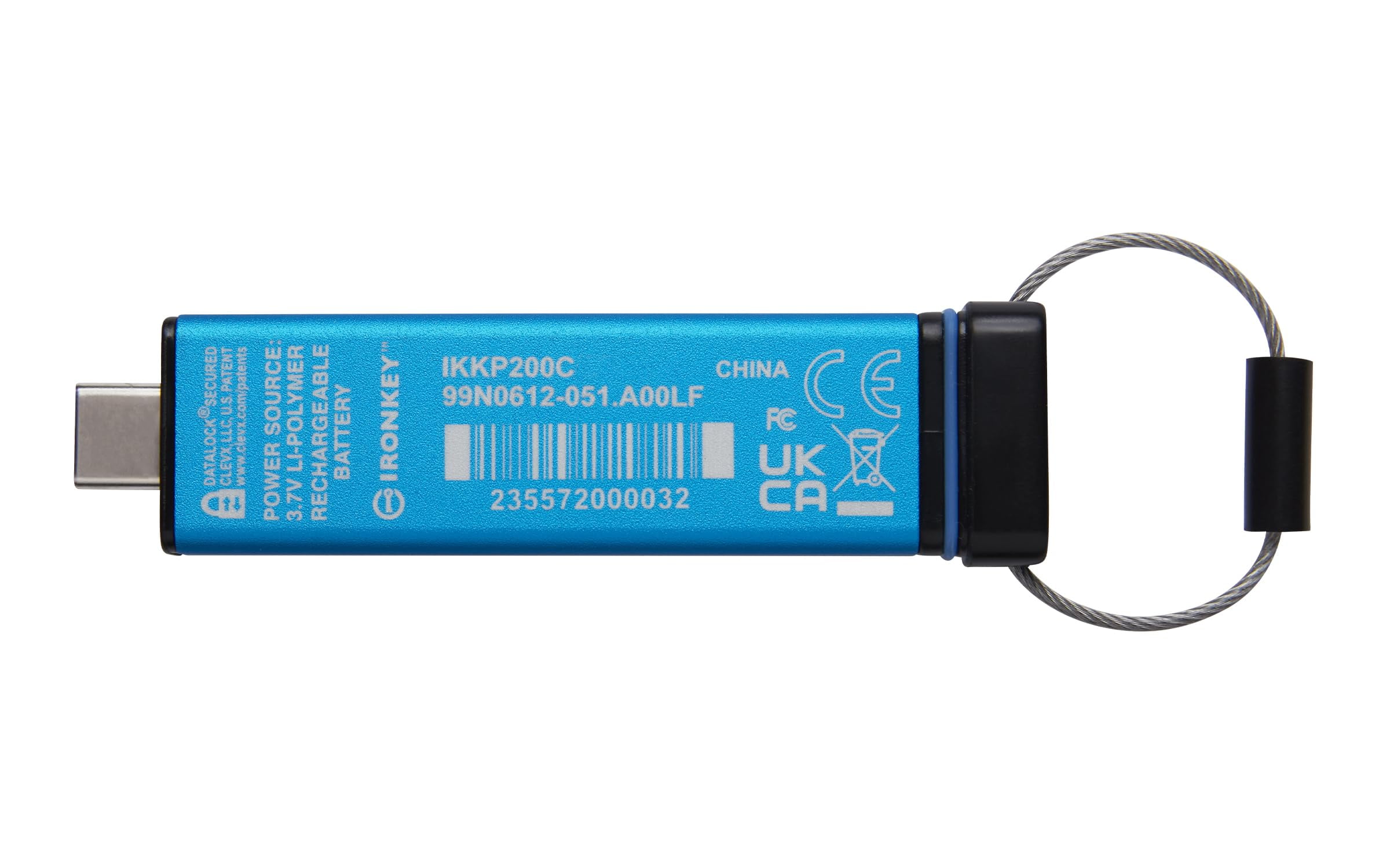 IronKey Keypad 200 16GB USB 3.2 Gen 1 Type C Flash Drive IKKP200C16GB