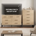 thumbnail image 5 of EastVita 5 Dresser for Bedroom 50in Tall Drawer with Large Storage Space Freestanding Wooden Closet Storage Dresser Chest for Living Room Bedroom Entryway-Natural Oak, 5 of 8