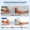 thumbnail image 4 of MOONORAH Knee Pillow for Side Sleepers - Memory Foam Support - Blue-Gray, 4 of 7