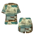 thumbnail image 5 of Lsque Serene Coastal Blue Sky Women's Short-Sleeved Pajama Set - 2 Piece Soft and Lightweight Sleepwear Set-XX-Large, 5 of 9