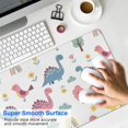 thumbnail image 4 of Long Mouse Pads for Desk,White Dinosaurs Birds Rainbows Pattern Desk Mats on Top Of Desks, Desk Mouse Pad Extra Large with 3mm Non-Slip Base and Stitched Edge for Gaming,Office,Work,Home 35.4"x15.7", 4 of 6