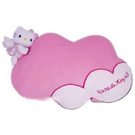 Hello Kitty Angel Pink and White Soft Plush Headrest Pillow