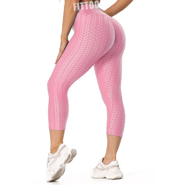 FITTOO Women's High Waist Ruched Butt Lifting Yoga Pants Tummy Control