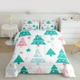 thumbnail image 2 of Homewish Kawaii Xmas Tree 3 Pieces Queen Comforter Set For Children Teens Adults,Merry Christmas Ultra Soft Bedding Sets,Stars Print Polka Dots Bedding Comforter Set,Super Cozy Room Decor,Reversible, 2 of 8