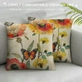 thumbnail image 3 of ONETECH Spring Poppy Flowers Throw Pillow Cover Cushion Case Cotton Linen Home Office Decoration Rectangle, 3 of 5