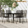 thumbnail image 1 of vidaXL 7 Piece Garden Dining Set Black, 1 of 4