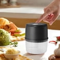 thumbnail image 4 of Picadora de alimentos eléctrica de 250 ml | Prensa de ajo recargable por USB para verduras, carne y hierbas | Procesador de alimentos compacto para casa, camping y viajes, 4 of 7