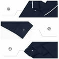 thumbnail image 7 of ZCFZJW Men's Athletic T-Shirt Long Sleeve Golf Shirts Lightweight Casual Fall Spring Quick Dry 3-Button Long Sleeve Work Fishing Tees Tops Navy XXL, 7 of 7