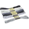 thumbnail image 1 of 8-Pack Embroidery Floss Set - 7.5m Cotton Thread for Friendship Bracelets, DIY Crafts and Sewing, Fashion Grey Color, 100% Colorfast Skeins for Jewelry Making and Cross Stitch, 1 of 6