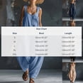 thumbnail image 3 of Ailaofu Summer Solid Color Overalls Jumpsuit for Women, Sleeveless Wide Leg Baggy Romper with Pockets, Loose Casual One Piece Outfit for Beach Vacation, 3 of 8