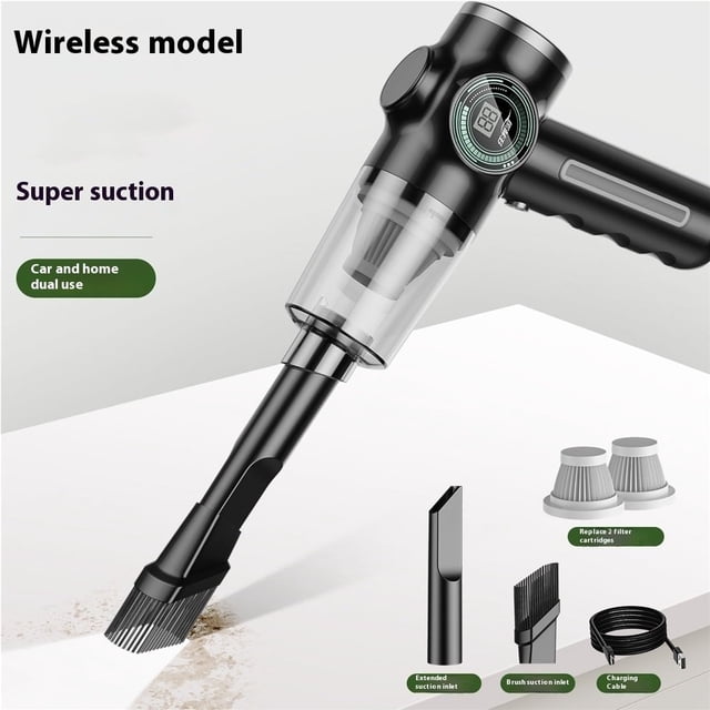 HLONK Car vacuum cleaner wireless portable high suction household handheld dust collector small mini dust blower