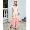 thumbnail image 6 of Arshiner Girls Maxi Summer Short Flutter Sleeve Casual Dress with Pockets, 6 of 6