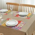 thumbnail image 3 of Pioneer Flower Floral Print Pattern Summer Placemats Table Placemats Set Of 4-Linen Kitchen Washable Placemats Table Mats 12x18 Inch Non-Slip Heat Resistant, 3 of 5