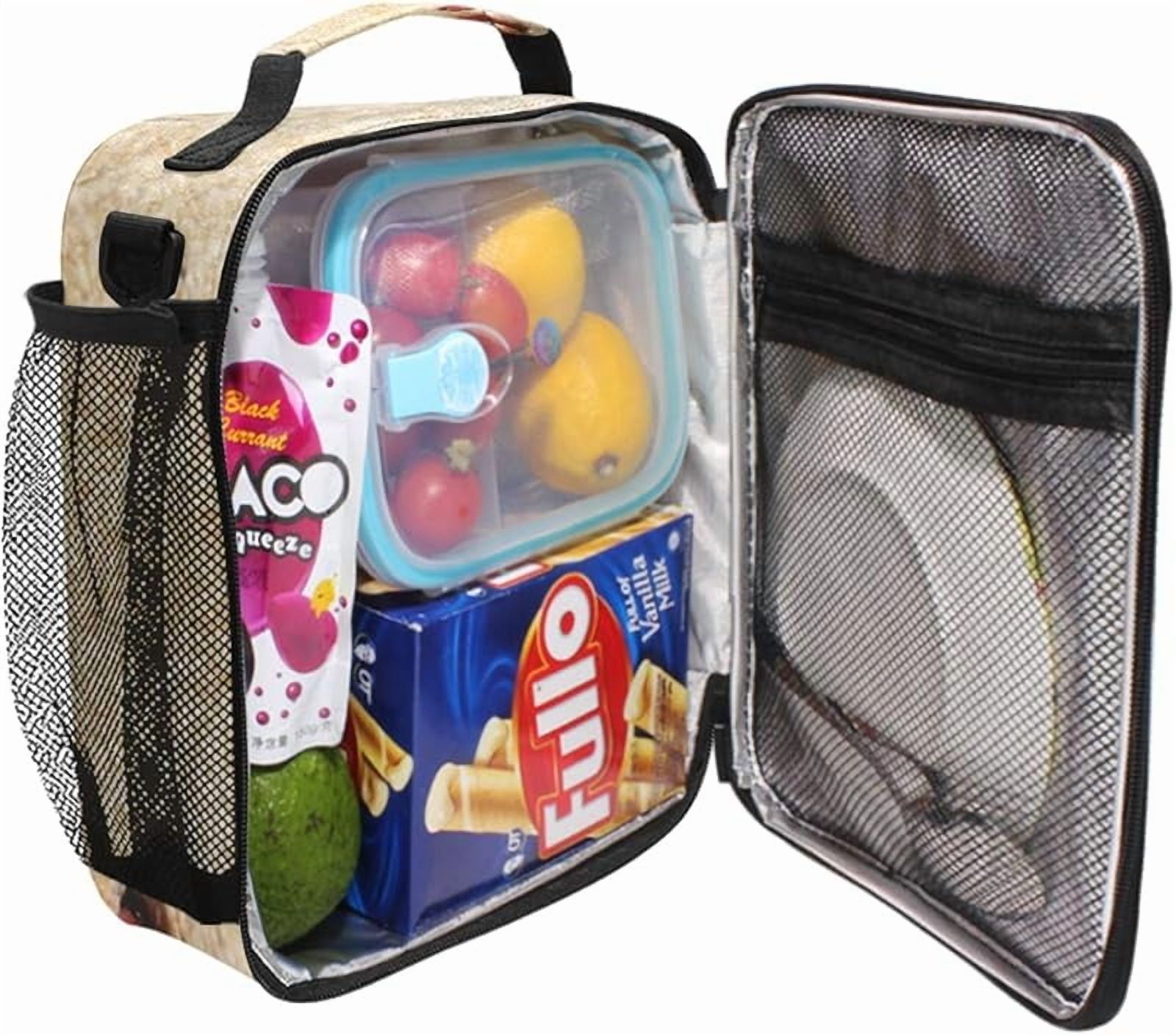 Lunch Box Bag Sport Ball Baseball Vintage Lunchbox Insulated Thermal Cooler Ice Adjustable Shoulder Strap for Women Men