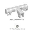 thumbnail image 3 of Unique Bargains Glass Fixing Clip, 6 Pack for 4-8mm Aluminum Alloy T-shaped Glass Support Bracket, 3 of 5