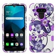 thumbnail image 2 of Kaleidio Case For LG Harmony 4, Premier Pro Plus L455DL, Xpression Plus 3 [TUFF Armor] Impact Protective Hybrid [Shockproof] 3-Piece Dual Layer Rubber Cover [Purple Hibiscus Flowers], 2 of 5