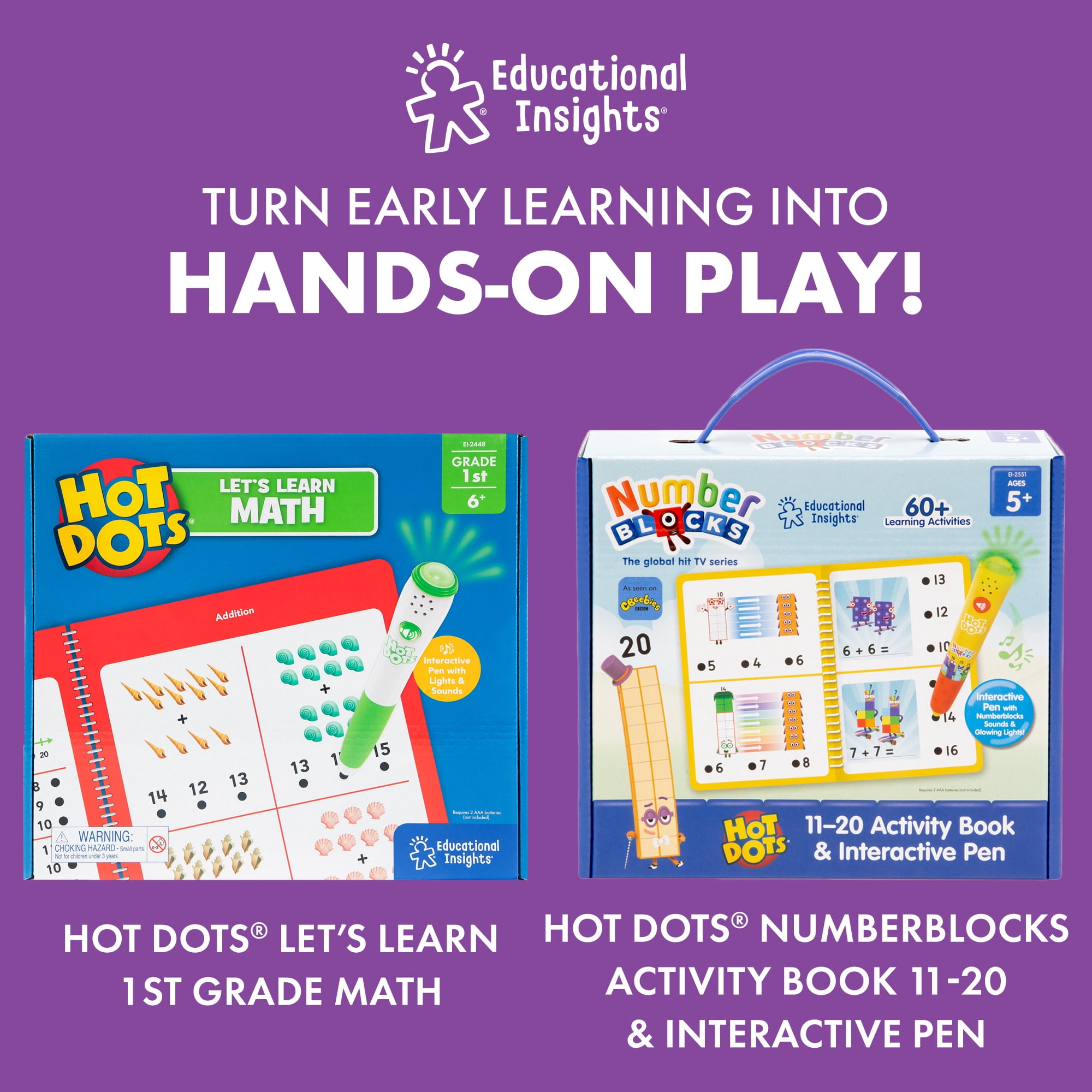 Educational Insights Hot Dots Interactive Workbook for First Grade Kids Age 6+