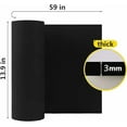 thumbnail image 2 of 2PC 3mm Black EVA Foam Cosplay, 1-10mm Crafts Foam Sheet, 59"x13.9" Foam for Halloween Costumes DIY Project with High Density 86kg/m3 (2PCS 3mm Black), 2 of 7