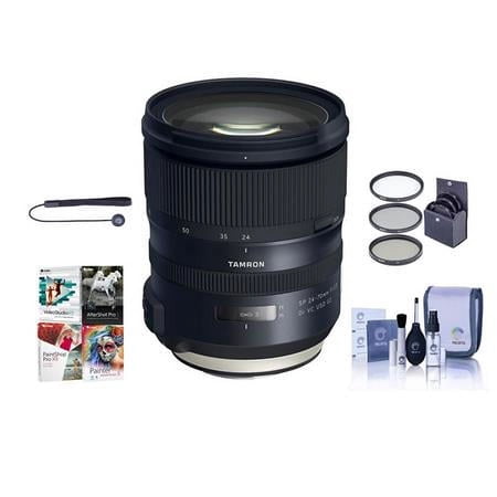 UPC: 0192223007079 | SP 24-70mm f/2.8 Di VC USD G2 Lens for Nikon F  Bundle with ProOptic 82mm Filter Kit  Lens Cap Tether  Cleaning Kit  Software Kit