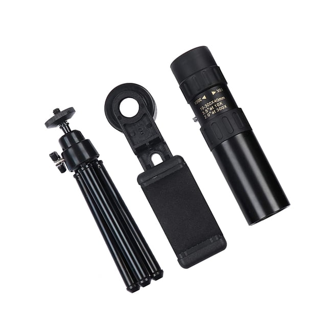 Soidarity 4K 10-300X40mm Super Teleobjetivo Monocular Telescopio con Telescopio HD portátil de alta potencia para observación de Prismáticos No.2 Soidarity OD016291-02