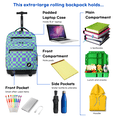 thumbnail image 7 of J World Unisex Sundance 20" Rolling Backpack With Laptop Sleeve For School And Travel, Pixel Checkers, 7 of 7
