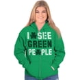 thumbnail image 4 of Funny Saint Patrick's Day Irish Pride Zip Up Hoodie Men's Women's Brisco Brands S, 4 of 5