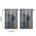 thumbnail image 4 of Vintage Blue Color Block Tier Kitchen Curtains for Bathroom Living Rod Pocket Window Drapes 28"x36" 2 Panels Window Treatment Tiers, 4 of 4