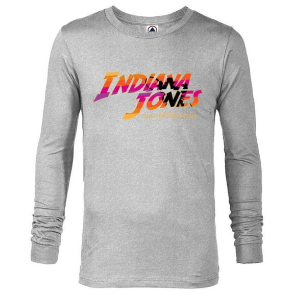 Lucasfilm Indiana Jones and the Dial of Destiny ‘60s Logo - Long Sleeve T-Shirt for Men - Customized-Athletic Heather
