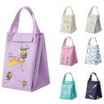 thumbnail image 4 of Lunch Bag Foldable Insulated Magic Sticker Bento Tote Bag Lunch Box Carrier, 4 of 4