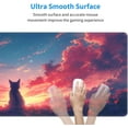 thumbnail image 4 of Gaming Mouse Pad Desk Pad,Extended Big Mouse Pad,31.5x11.8 Inch Long Computer Keyboard Mouse Mat Mousepad with 3mm Non-Slip Base and Stitched Edge for Gaming and Office\u2026 (Sunset Cat), 4 of 6