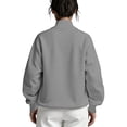thumbnail image 6 of CFLVAEK Half Zip Sweatshirt for Women Solid Color Lapel Workout Sweatshirts Casual Long Sleeve Fall Pullovers Gray XL, 6 of 8
