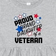 thumbnail image 4 of Inktastic Proud Granddaughter of a Veteran Veterans Day Girls Baby Dress, 4 of 5