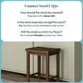 thumbnail image 5 of Now Furniture 24" Counter Stool, Wooden Backless Bar Height Kitchen Stool, Walnut, 5 of 8