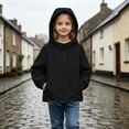 thumbnail image 4 of Samdudou Girls Rain Jackets Waterproof Hooded Windbreaker Lightweight Outerwear Kids Zip Up Long Sleeve Coats Outdoor Recreation Jacket with Pockets Size 5-16 Years, 4 of 8