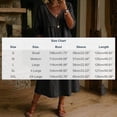 thumbnail image 3 of FDGIU Women's V Neck 3/4 Sleeve High Waist Gathered Pocket Loose Flowy Linen Midi Dress, Boho Beach Vacation Casual Home Lounge Swing Long Dresses, 3 of 4